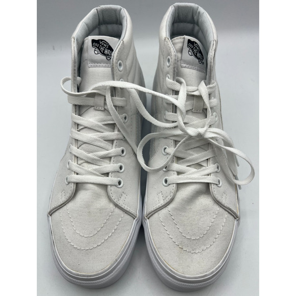 Vans Sk8-Hi Lite Sample White Canvas High Top Shoes Mens 9 Womens 10.5 RARE main image 9